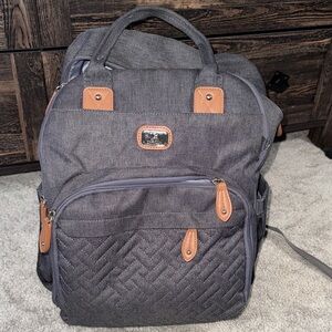 Diaper Backpack - Gray and Tan